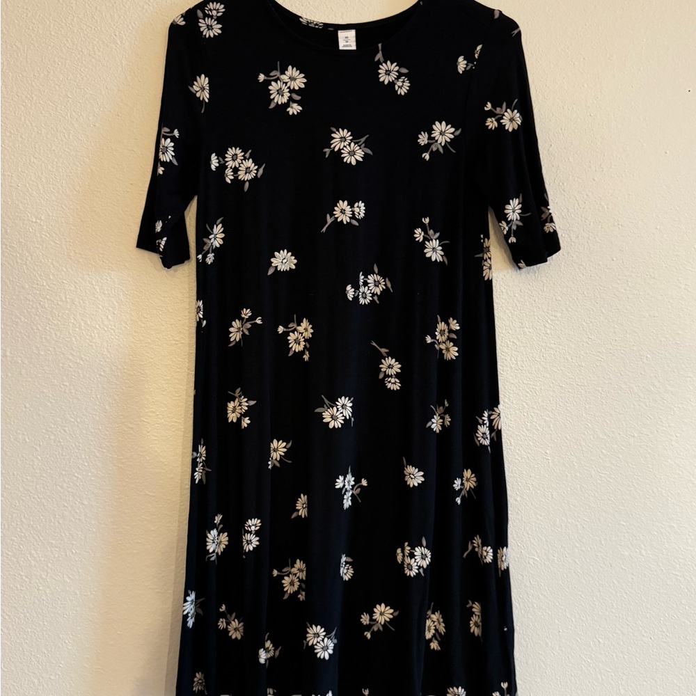 Floral Black Dress